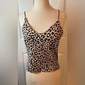 Gaze Animal‎ Print Crop Cropped Tank Cami Large